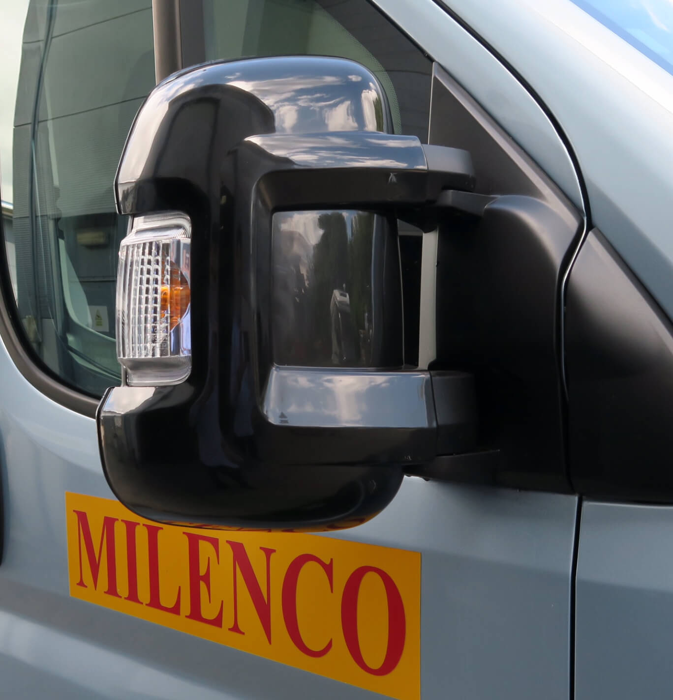 Milenco Ducato Short Arm Mirror Protector Covers | Black