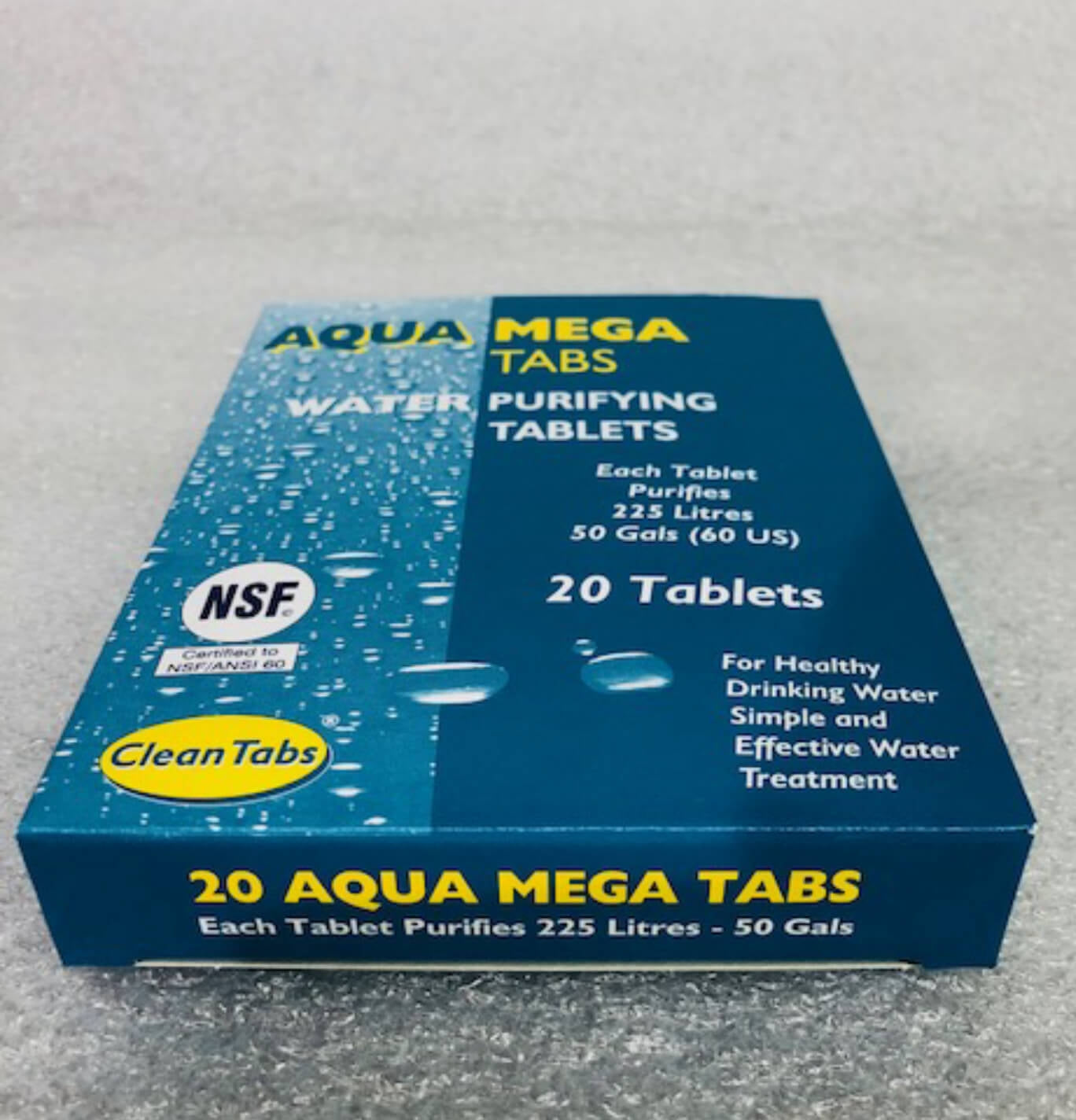 Clean Tabs Aqua Mega Water Purifying Tablets | Pack of 20