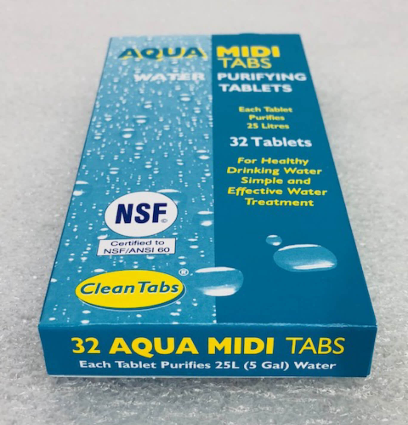 Clean Tabs Aqua Midi Water Purifying Tablets | 2 Packs of 32