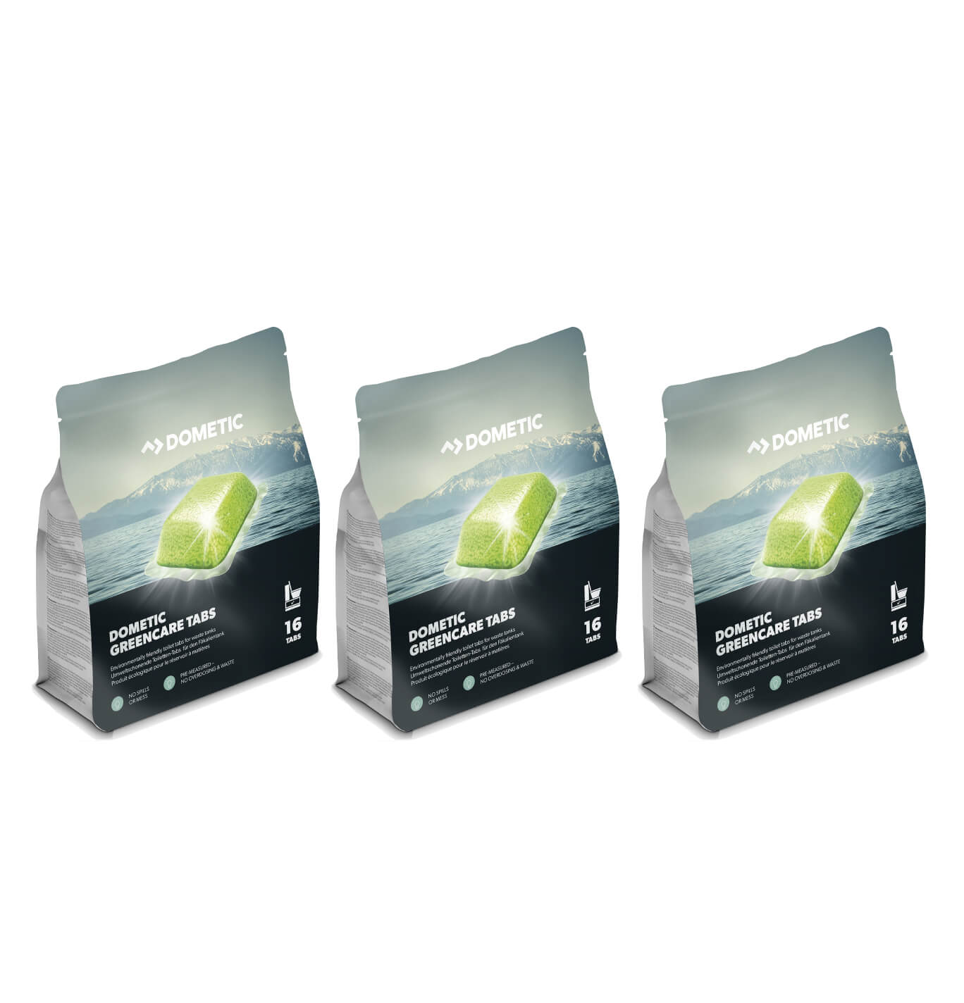 3 x Dometic GreenCare Eco Friendly Toilet Tablets Bundle | 48 Tabs Image