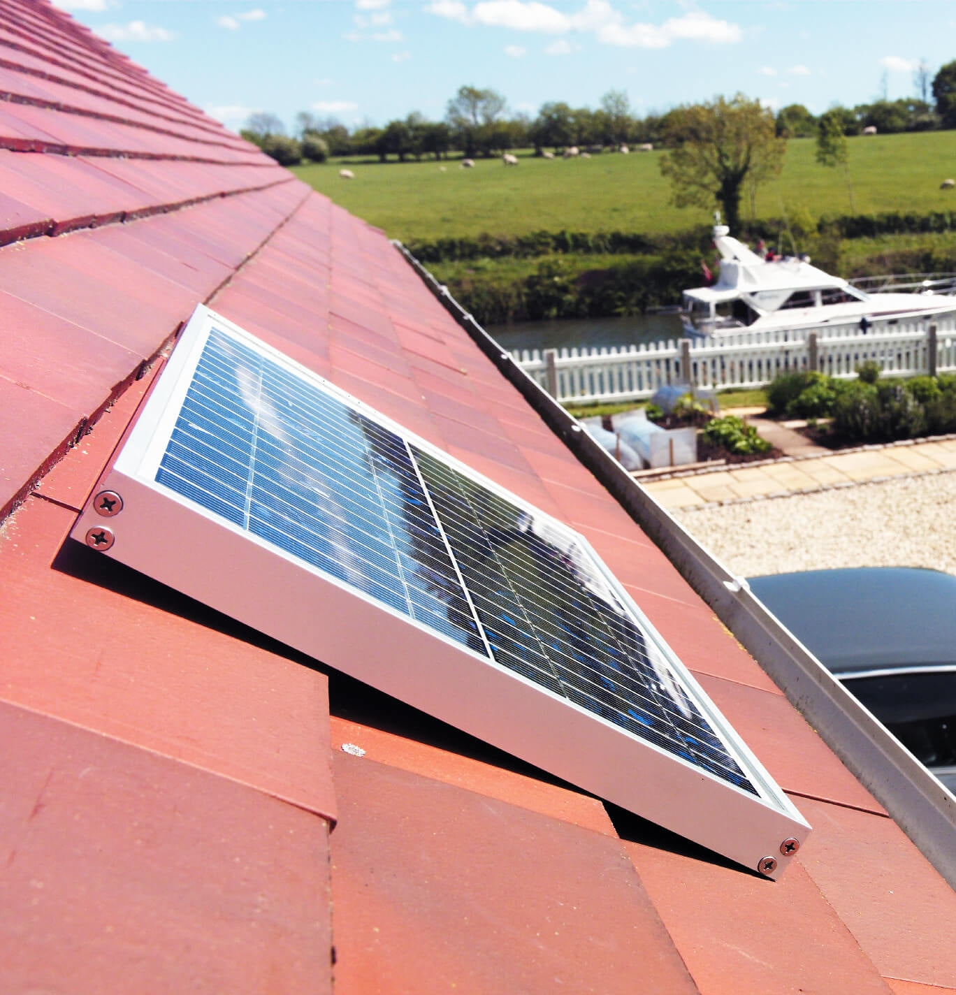 PV Logic 150 Watt Solar Motorhome Rooftop Kit inc Aero Brackets Image