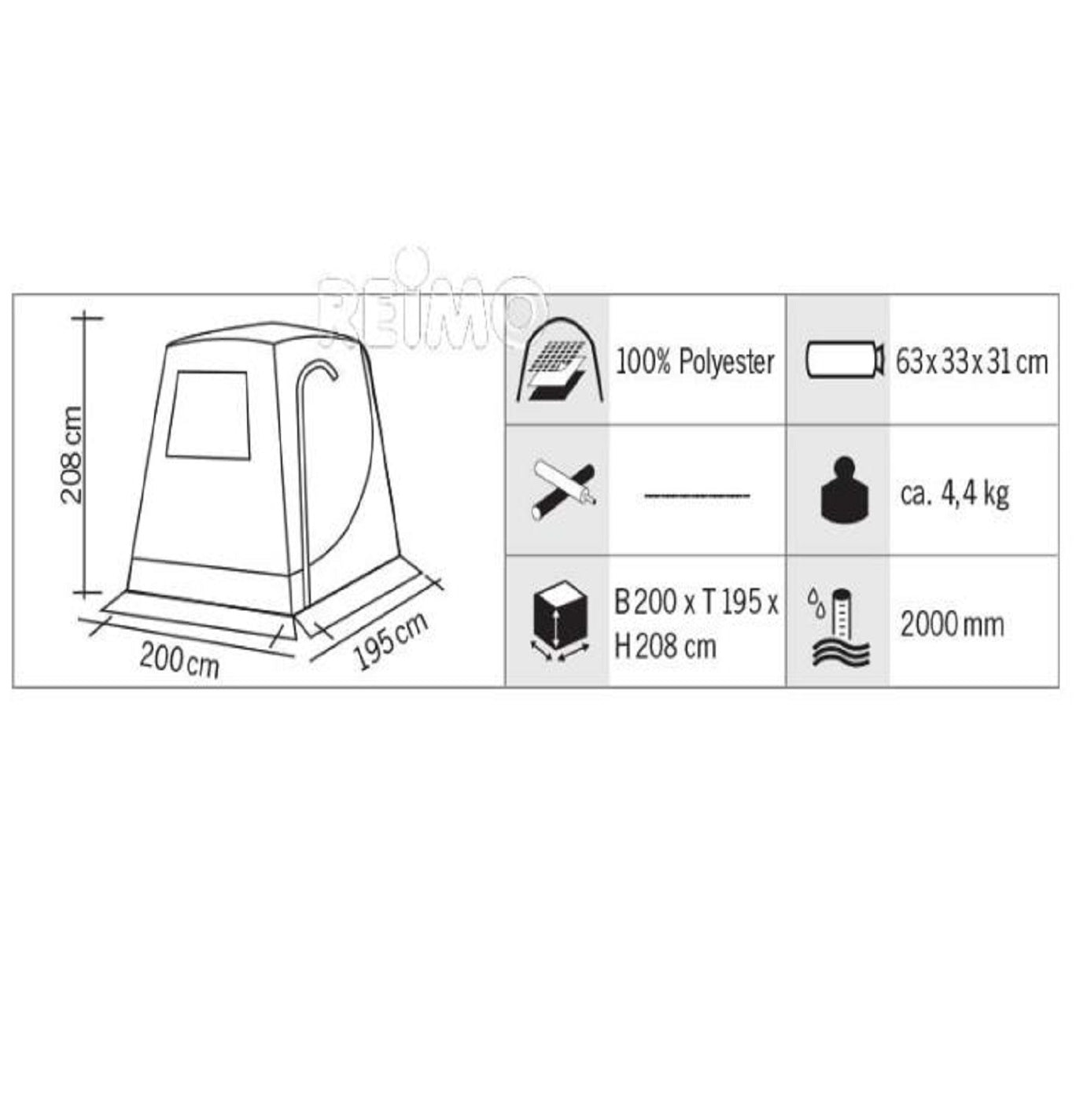 Reimo Upgrade 2 Cabin Tailgate Tent for VW T4, T5 & T6 Image