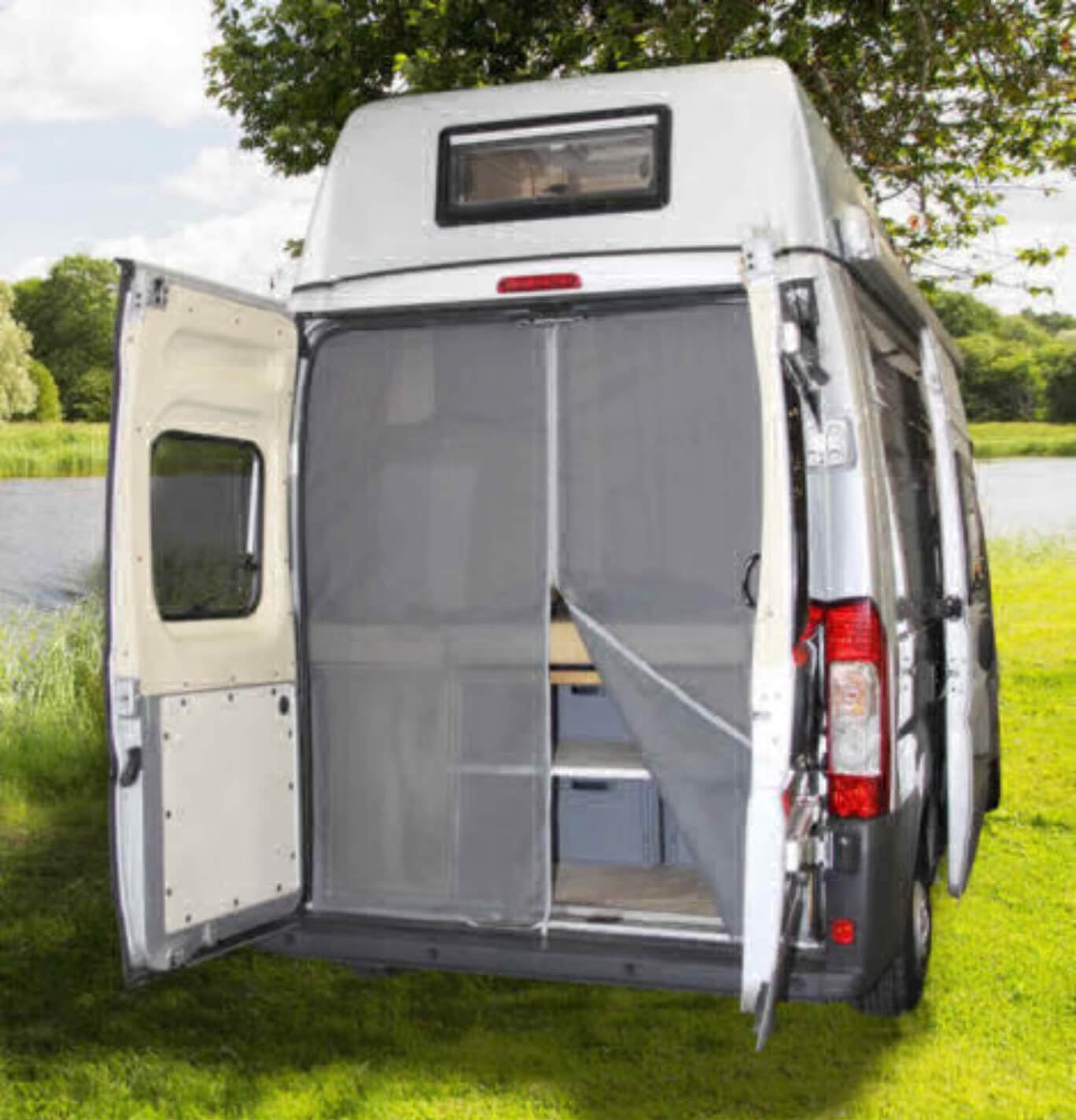 Mosquito net for sliding door - Fiat Ducato and the like from 2012, Flyscreen for Campervan, Van Windows, Caravan Windows, Camper Windows,  Blinds, Vents, Camping Shop