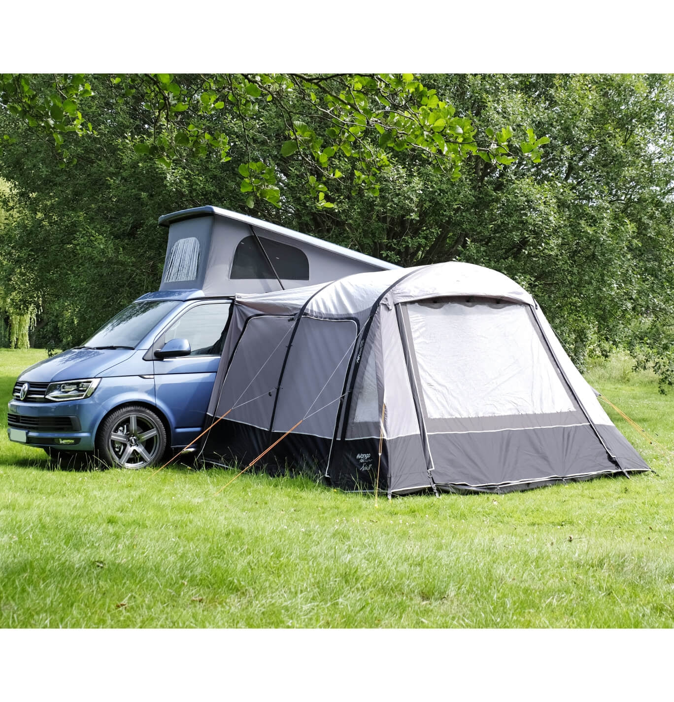 Side view of the Vango Kela closed on a VW