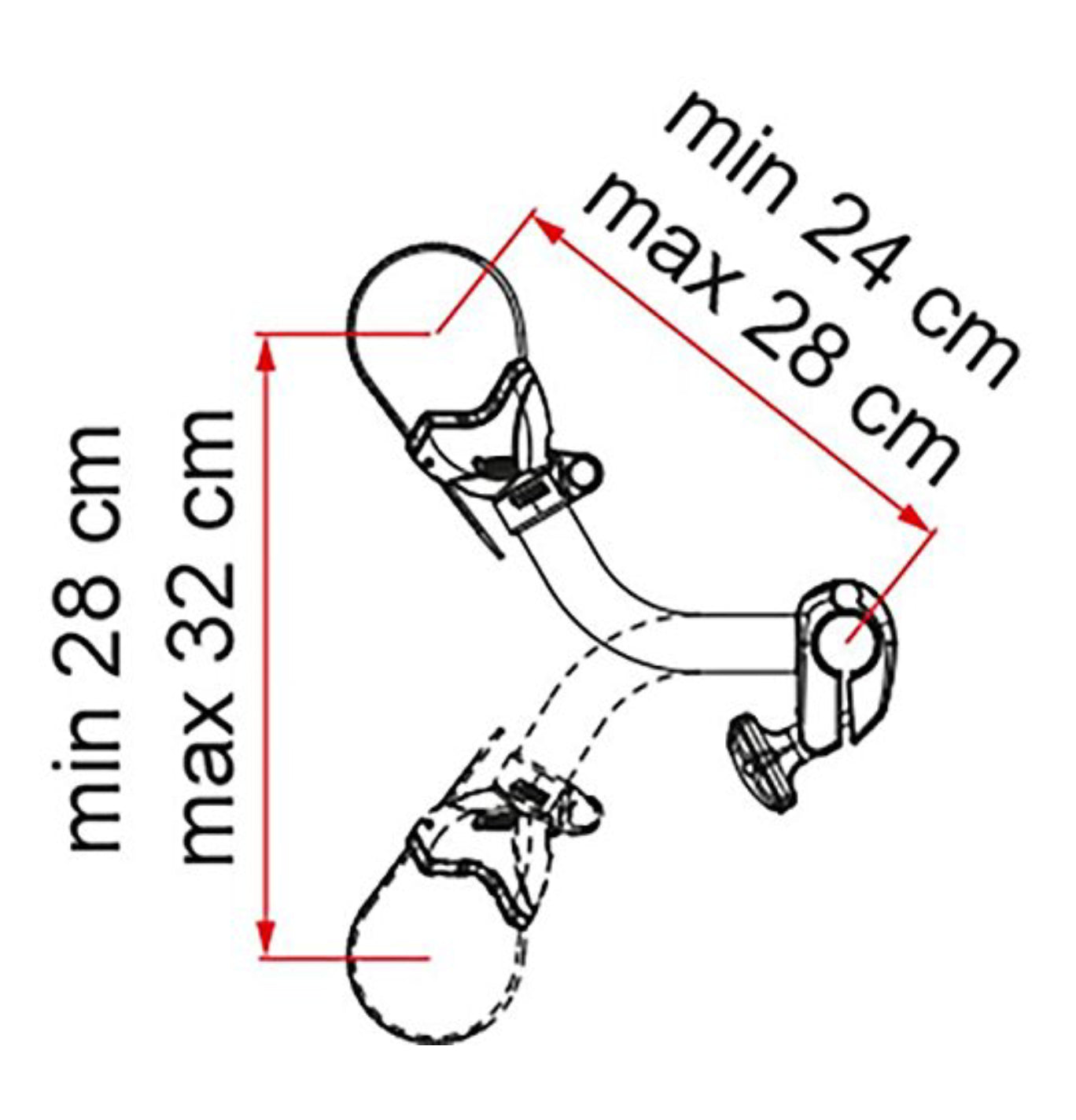 Fiamma Carry-Bike Bike Block Arm Pro S2 | 24-28cm | 07215A01A Image
