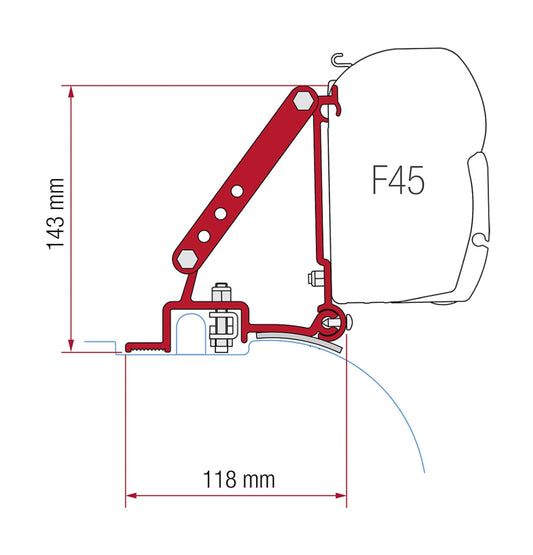Fiamma F45 Adapter Kit for Ducato/Jumper/Boxer H2