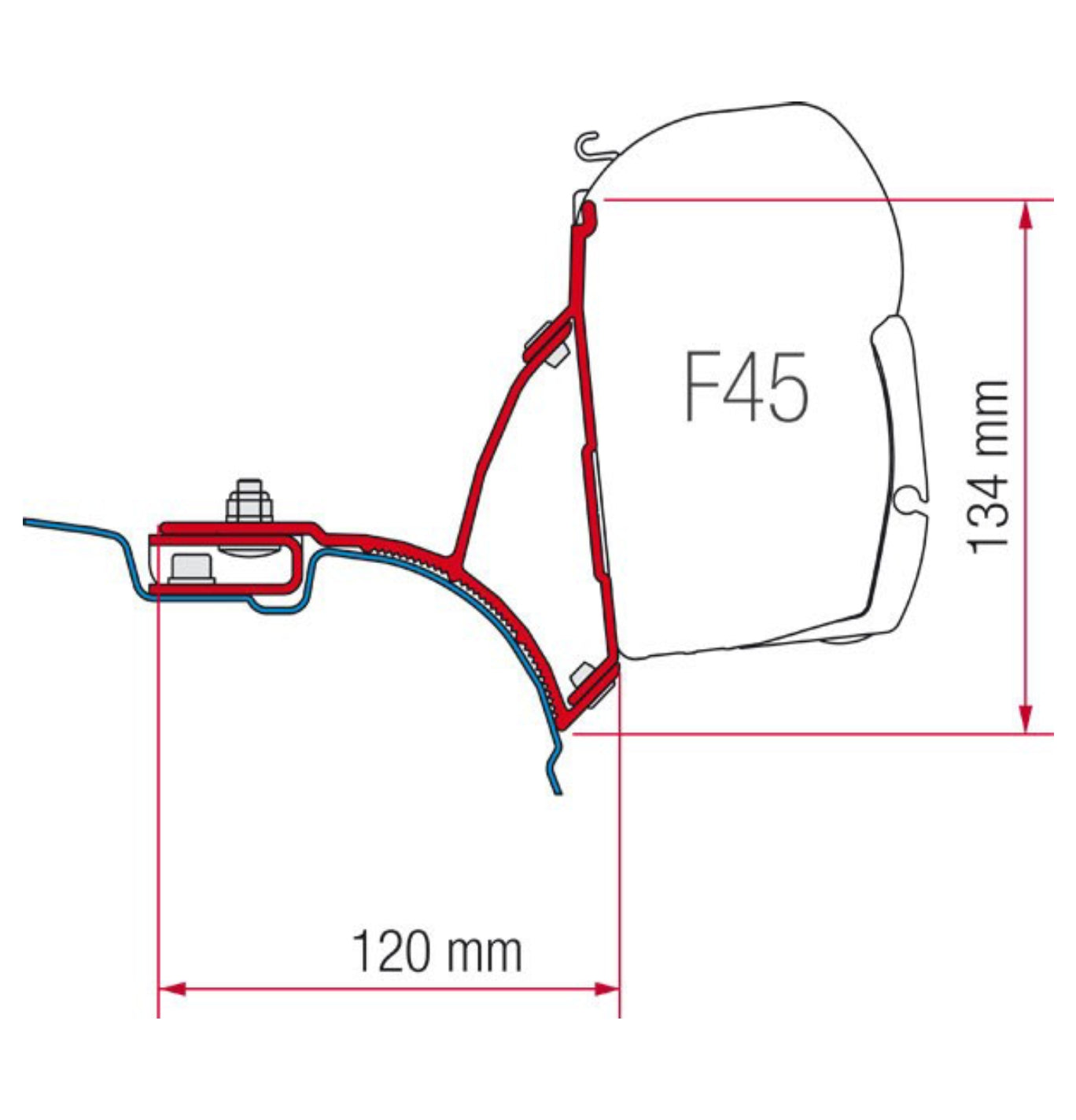 Fiamma F45S Adapter Kit for UK VW T5/T6 RHD | 98655-648 Image