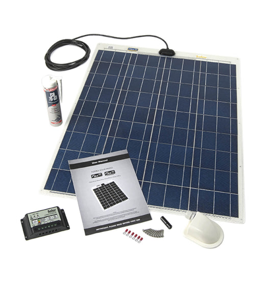 PV Logic Flexi 80wp Roof/Deck Top Solar Panel Kit