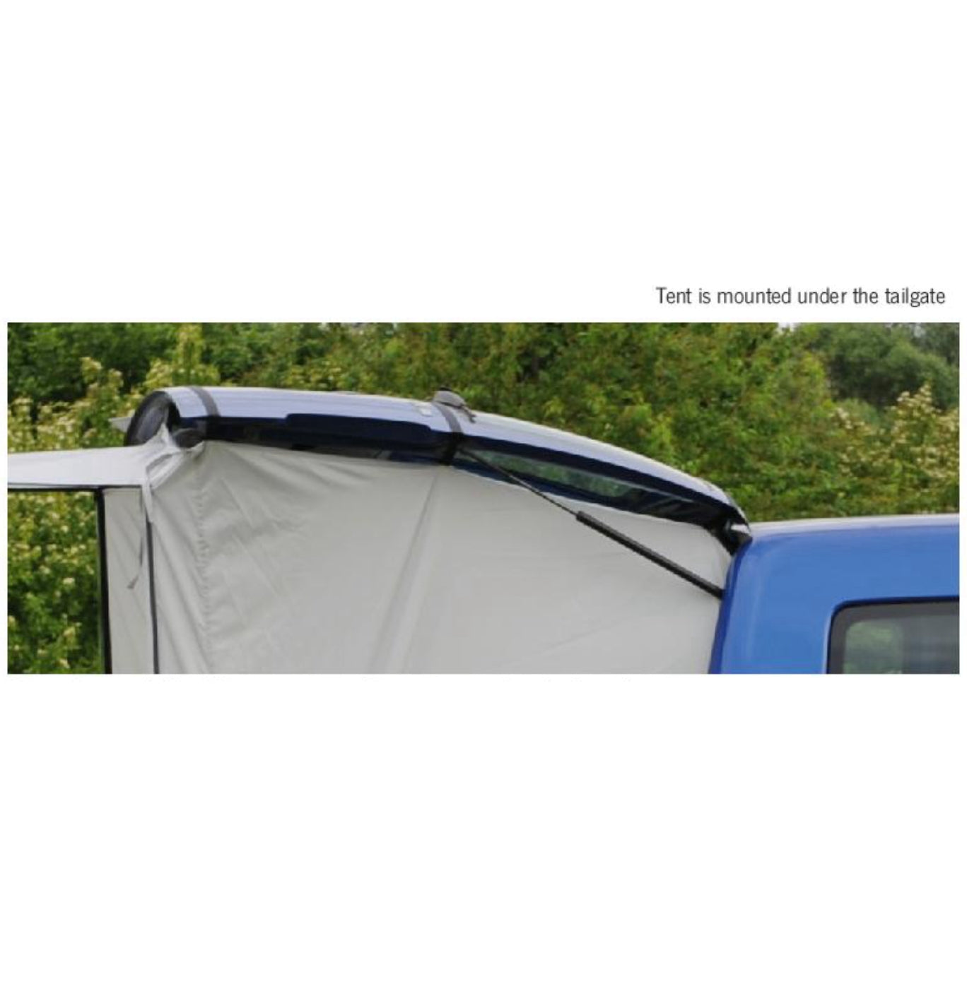 Reimo Vertic Cabin Tailgate Tent & 2 x Door Poles For VW Caddy & Mini Campers