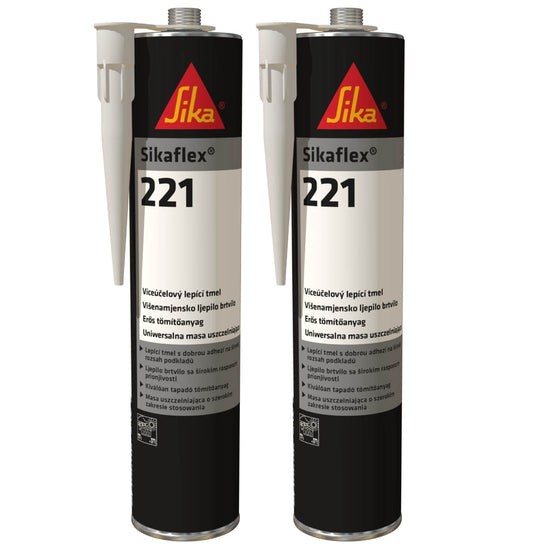 2 x Sikaflex 221 Black Multi Purpose Adhesive Sealant Bundle