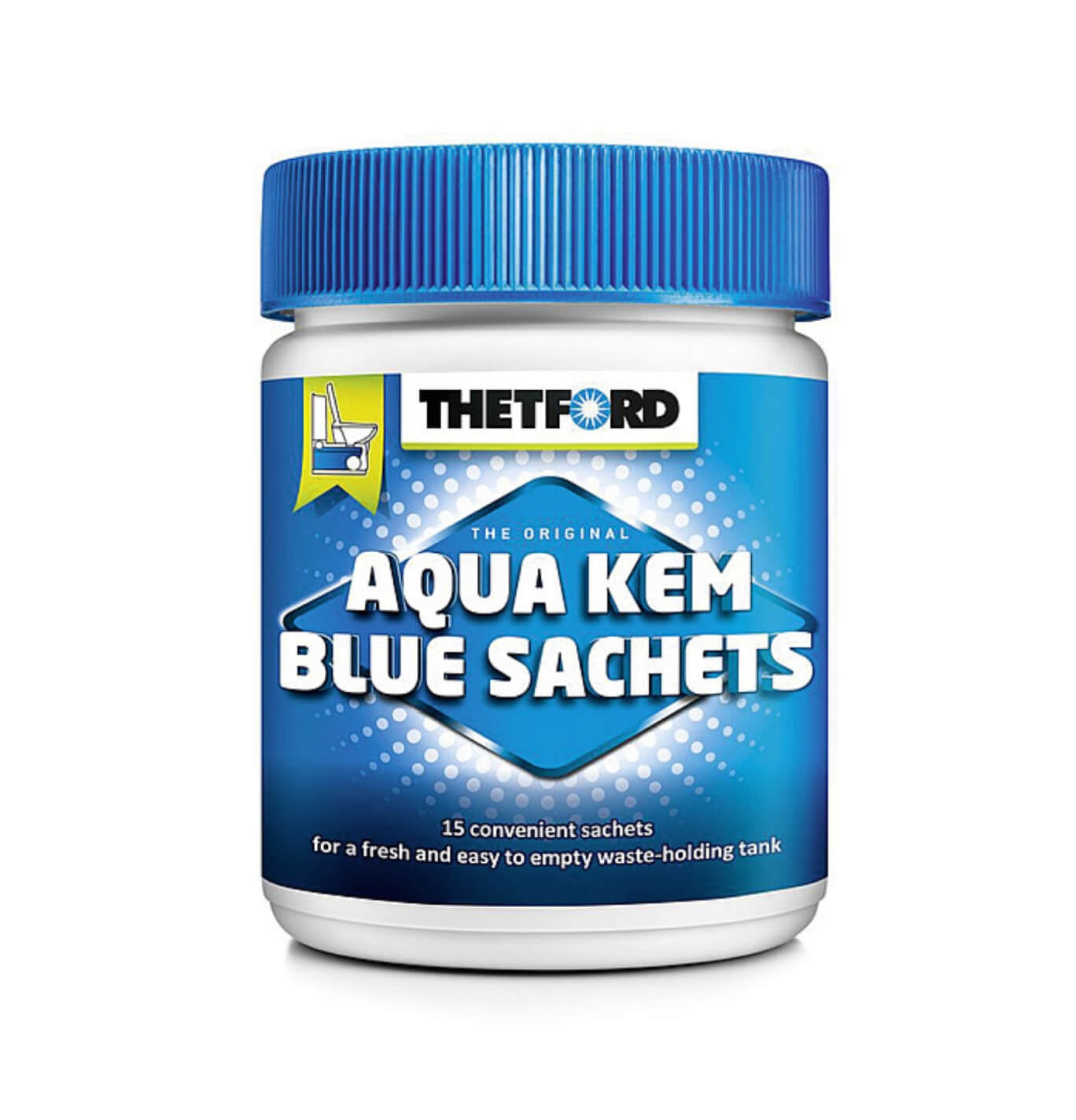 Thetford Aqua Kem Blue Chemical Toilet Sachets | 15 Tabs Image