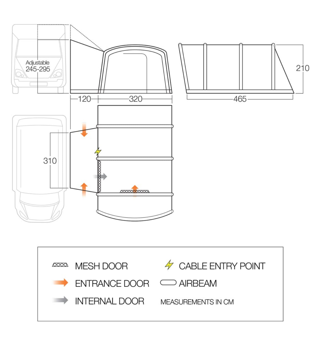 Dimensions specification for vango galli
