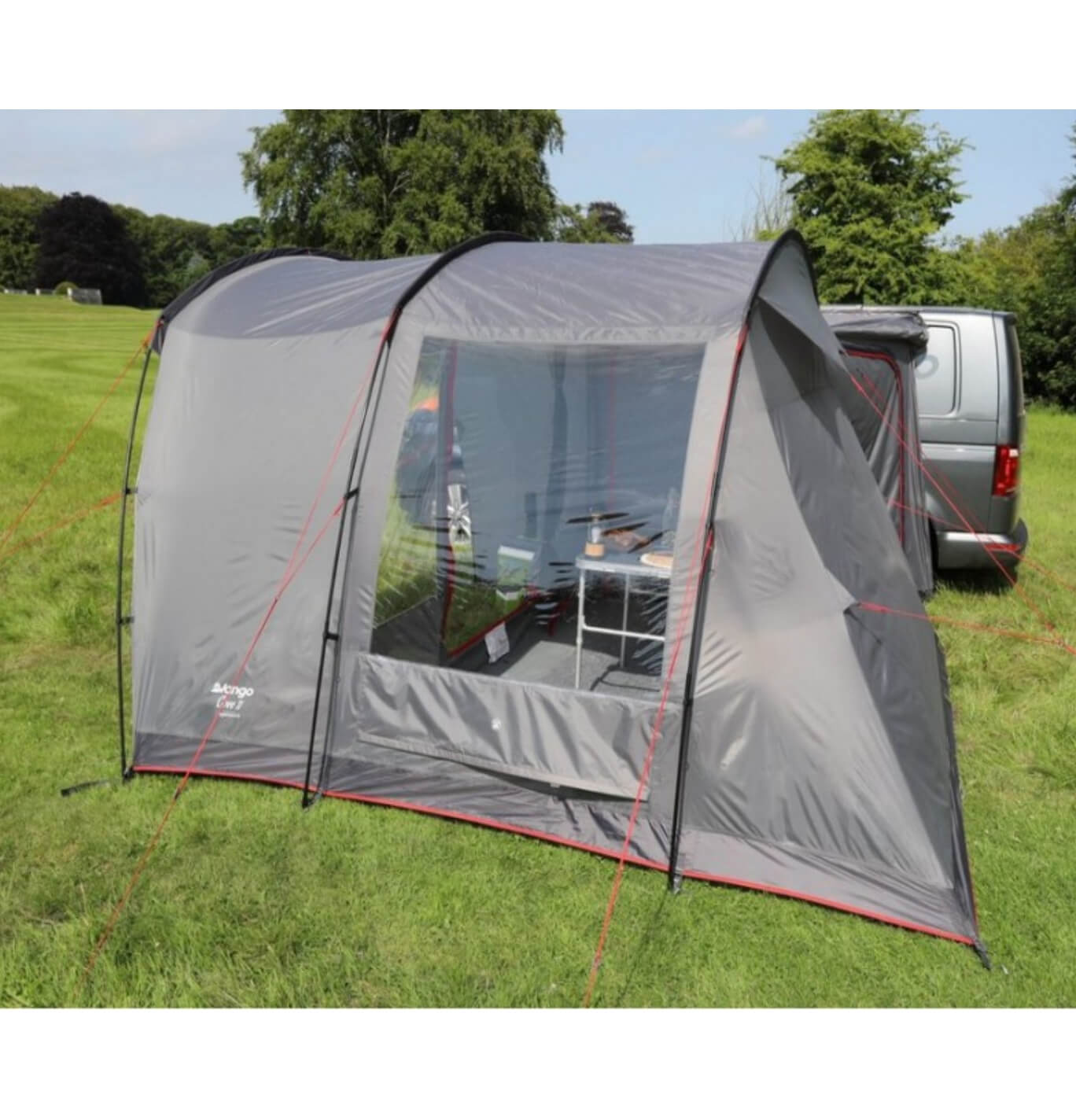 Front view of the Vango Cover poled awning