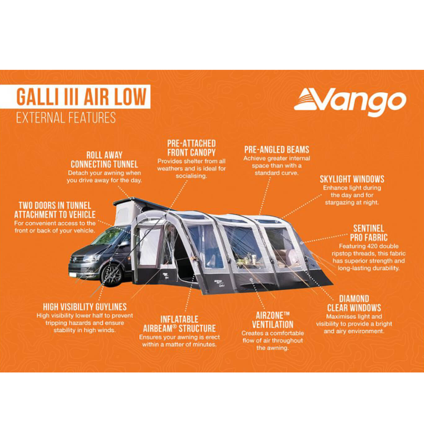 Vango Galli III Low AirWay Drive Away Awning Image