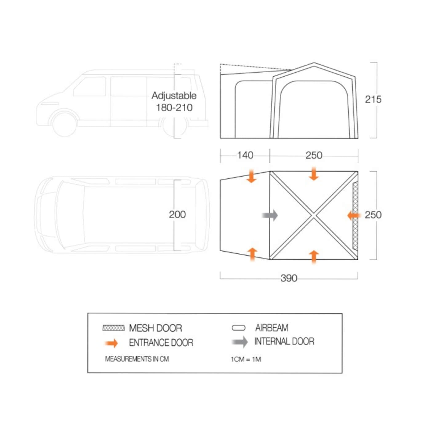 Tailgate tent dimensions